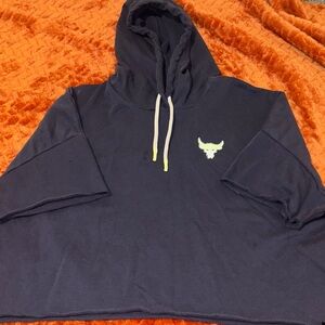Under Armour Dark Blue Hoodie with Bull Emblem Project Rock